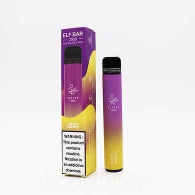 ElfBar 2000 Pod - Grape Energy 5% Одноразовая Подсистема (50 мг)
