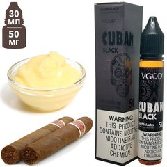 Cubano Black | Кубинський тютюн + Крем - VGOD SaltNic (30 мл)