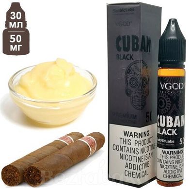 Cubano Black | Кубинський тютюн + Крем - VGOD SaltNic (30 мл)
